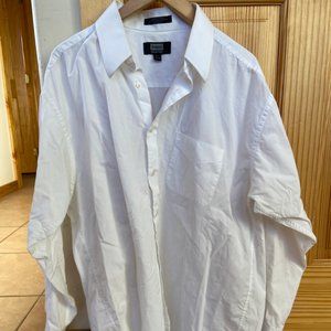 Haggar Black Label White Button Down Dress Shirt